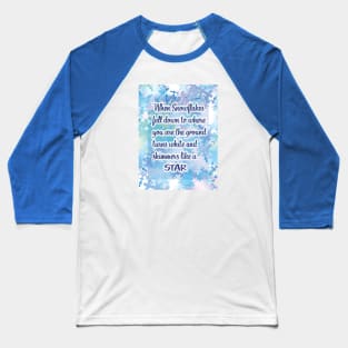 Snow Flake Poem Baseball T-Shirt